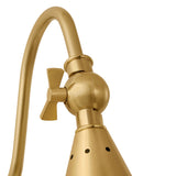 Faye Gooseneck Adjustable Wall Sconce, Aged Brass