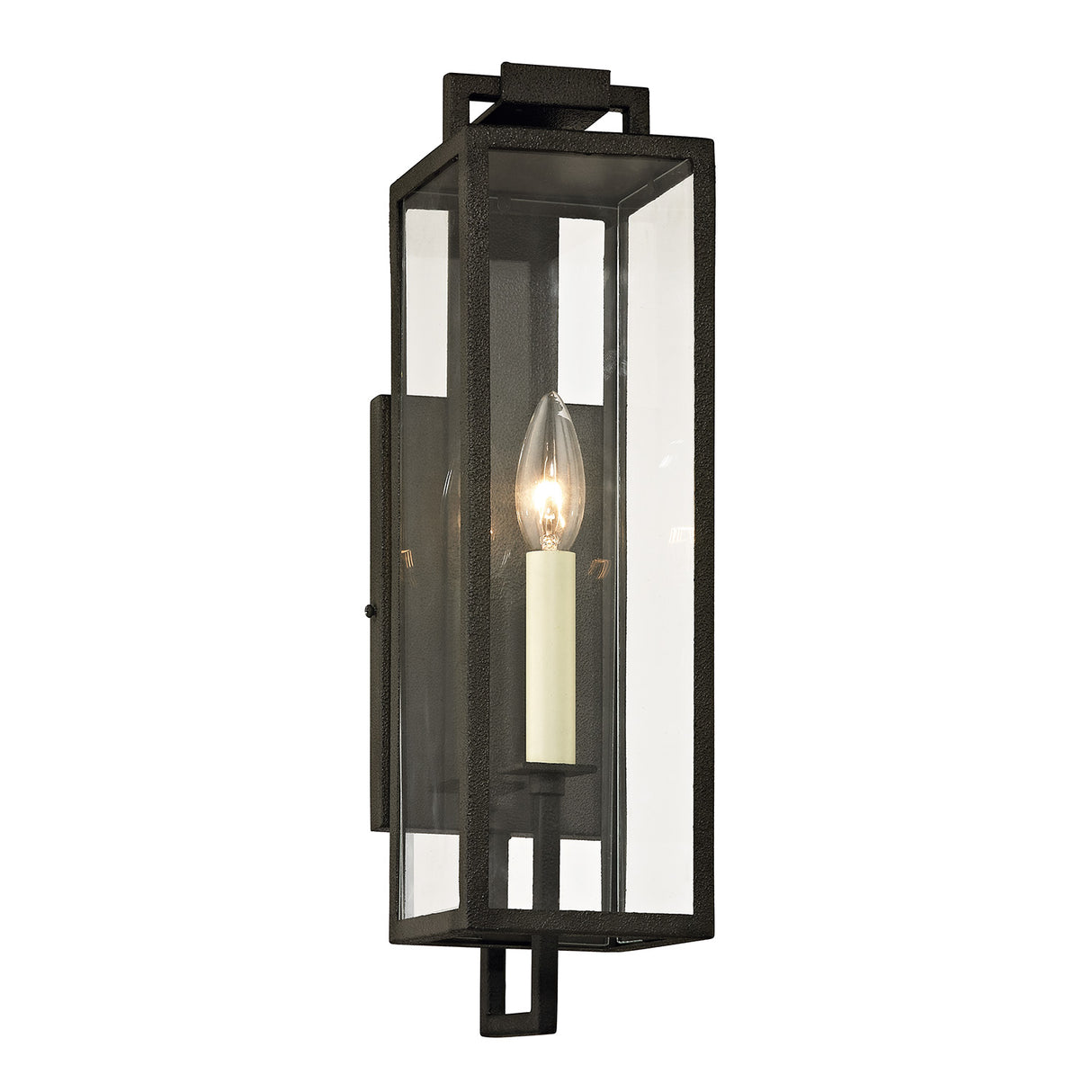 Everett Outdoor Wall Light, Small, Forged Iron Black