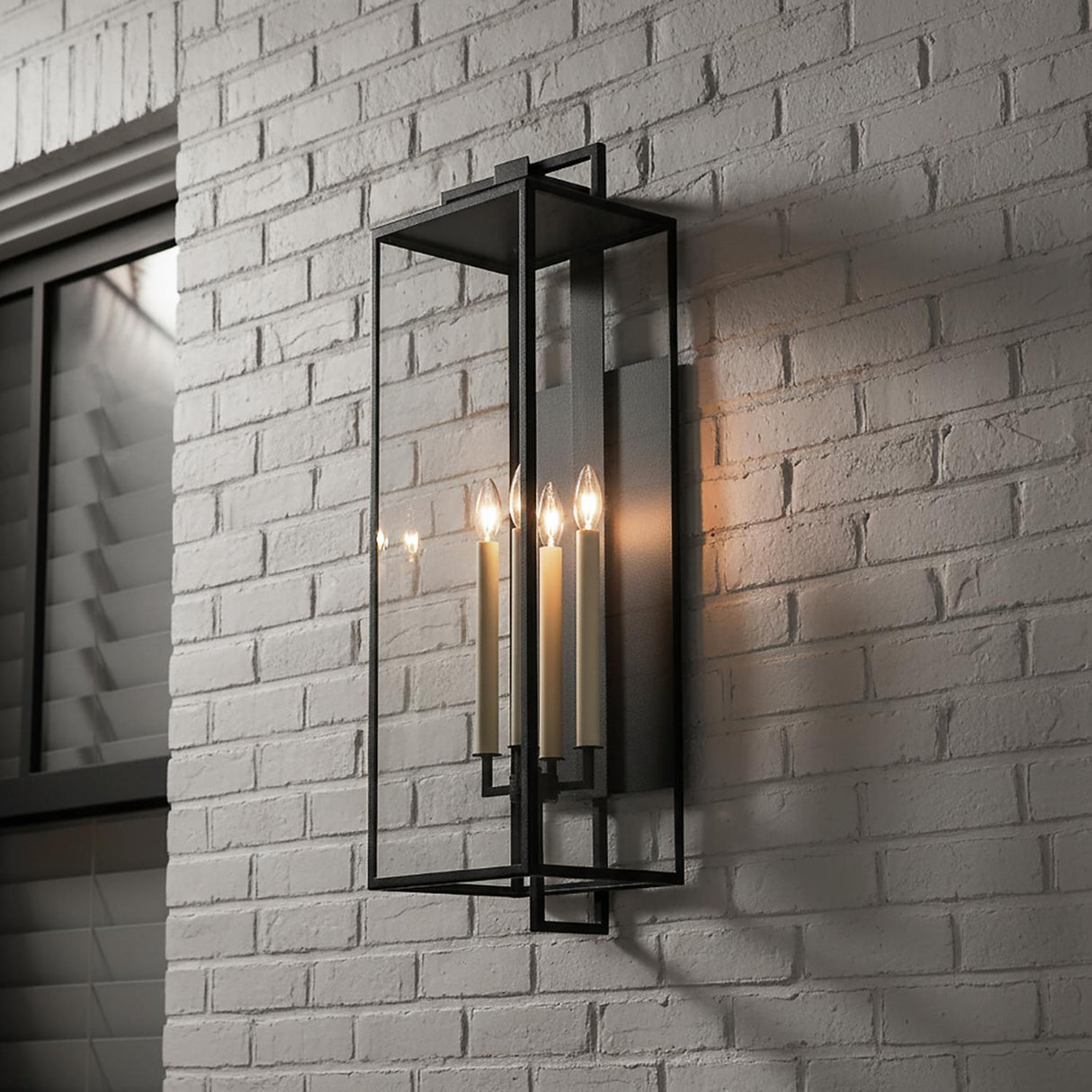 Everett Outdoor Wall Light, Extra Large, Forged Iron Black