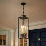Everett Outdoor Hanging Light, Forged Iron Black