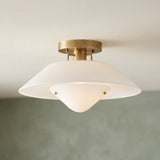 Rey Flush Mount 16" for Modern home with White Siding