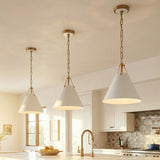 Bowie Small Metal Pendant 12" for Modern Farmhouse home with White Kitchen