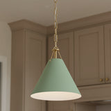 Bowie Small Metal Pendant 12" for Modern Farmhouse home with Beige Cabinetry