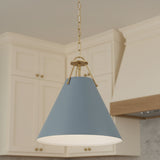 Bowie Medium Metal Pendant 16" for Modern Farmhouse home with Cream Shiplap