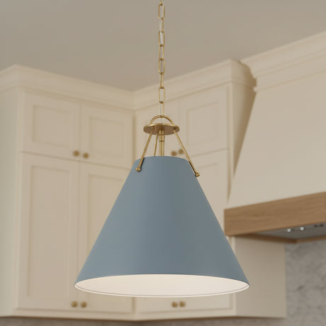 Bowie Medium Metal Pendant 16" for Modern Farmhouse home with Cream Shiplap