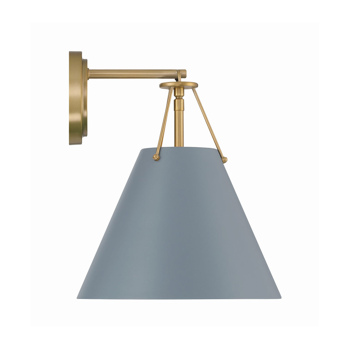 Bowie Wall Sconce, French Blue and Brass