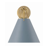 Bowie Wall Sconce, French Blue and Brass