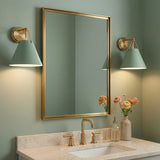 Bowie Wall Sconce, Sage Green and Brass for Modern home with Green Walls