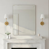 Banks Wall Sconce, White and Brass