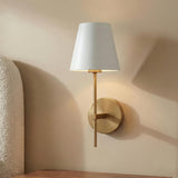 Banks Wall Sconce, White and Brass