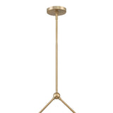 Banks 2 Shade Linear Pendant 42”, White and Brass