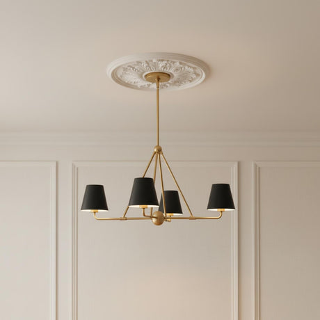 Banks 4 Light Chandelier 32" for Transitional home with White Walls