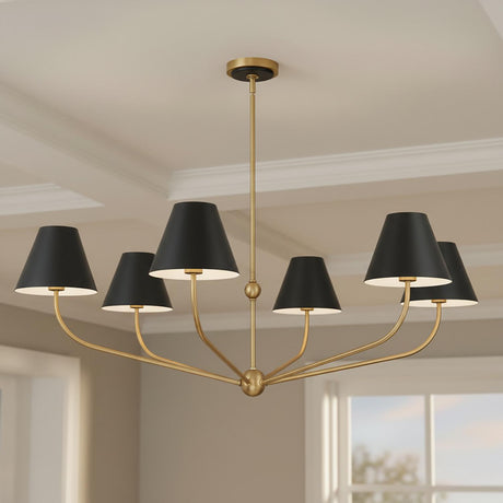 Banks 6 Light Chandelier 48" for Transitional home with Neutral Walls