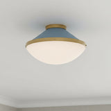Blair Flush Mount 16" for Modern home with Blue Ceiling