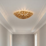 Alysa Flush Mount 24", Antique Gold for Modern home with White Walls