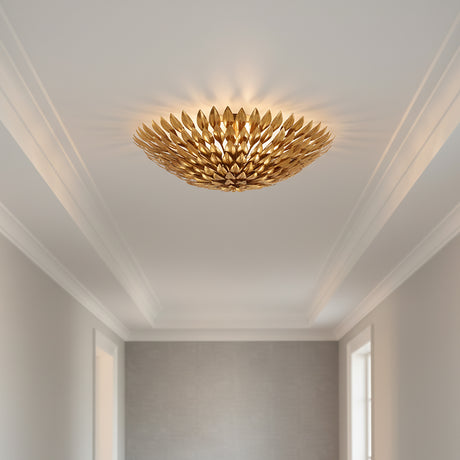 Alysa Flush Mount 24", Antique Gold for Modern home with White Walls