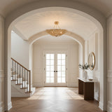 Alysa Semi-Flush 30", Antique Gold for Transitional home with White Walls