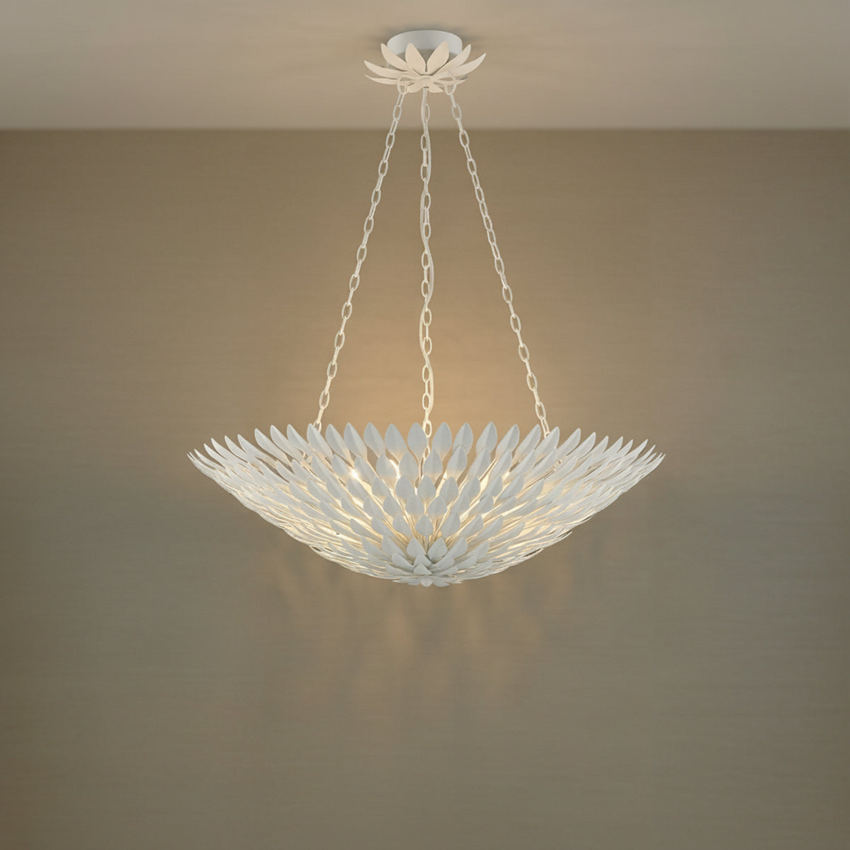 Alysa Pendant 30", Matte White for Transitional home with White walls