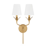 Alice Double Sconce, Antique Gold