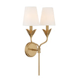 Alice Double Sconce, Antique Gold