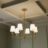 Alice 6 Light Chandelier 32" for Transitional home with Green Walls