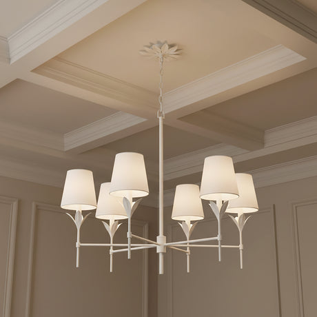 Alice 6 Light Chandelier 32" for Transitional home with White Ceiling