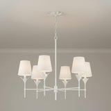 Alice 6 Light Chandelier 32", Matte White
