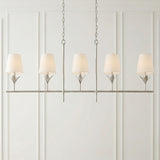 Alice 5 Light Linear Chandelier 53" for Transitional home with White Walls