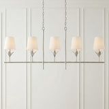Alice 5 Light Linear Chandelier 53" for Transitional home with White Walls
