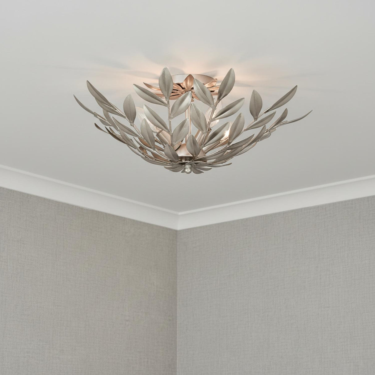 Alison Semi-Flush 21", Antique Silver