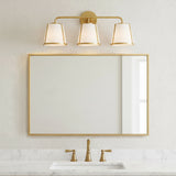 Hoyt 3 Light Vanity, Antique Gold with Opal Glass