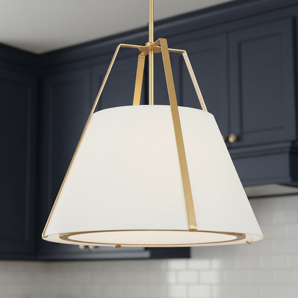 Hoyt Pendant 20" for Modern home with Navy cabinets