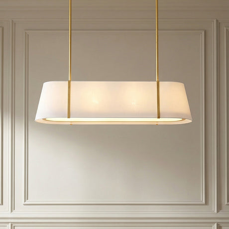 Hoyt Linear Pendant 42", Antique Gold for Transitional home with Cream Walls