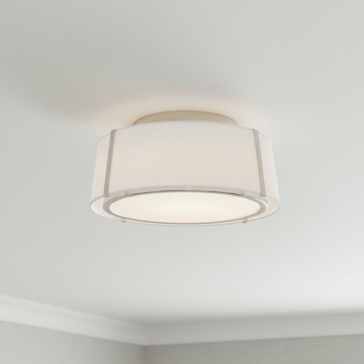 Hoyt Flush Mount 18" for Modern home with White Walls