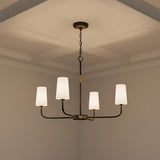 Logan 4 Light Chandelier 34" for Transitional home with Neutral Walls