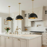 Grant Large Pendant 20", Black and Antique Gold