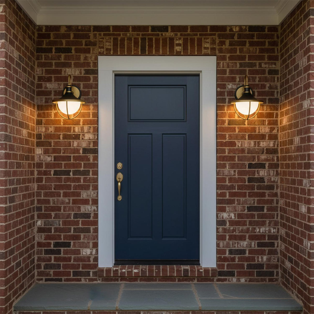 Tobin Outdoor Wall Light, Small 13" Black and Textured Gold