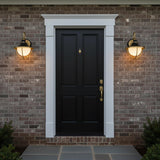 Tobin Outdoor Wall Light, Small 13" Black and Textured Gold