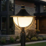 Tobin Outdoor Post Light 21 for Modern home with Stone Siding