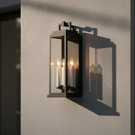 Easton Outdoor Wall Light, Large 22" Black