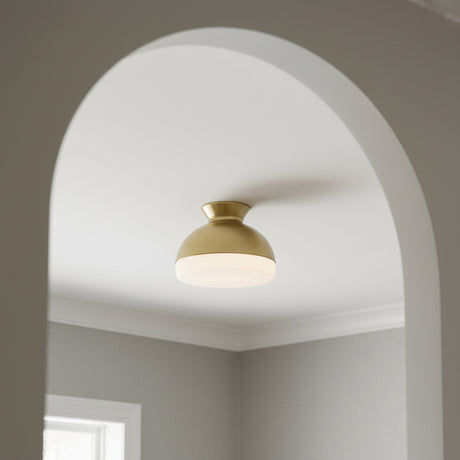 Elody Flush Mount 10, Brass for Modern home with Gray walls