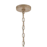 Selma 5 Light Pendant 24”, Jute and Satin Sand