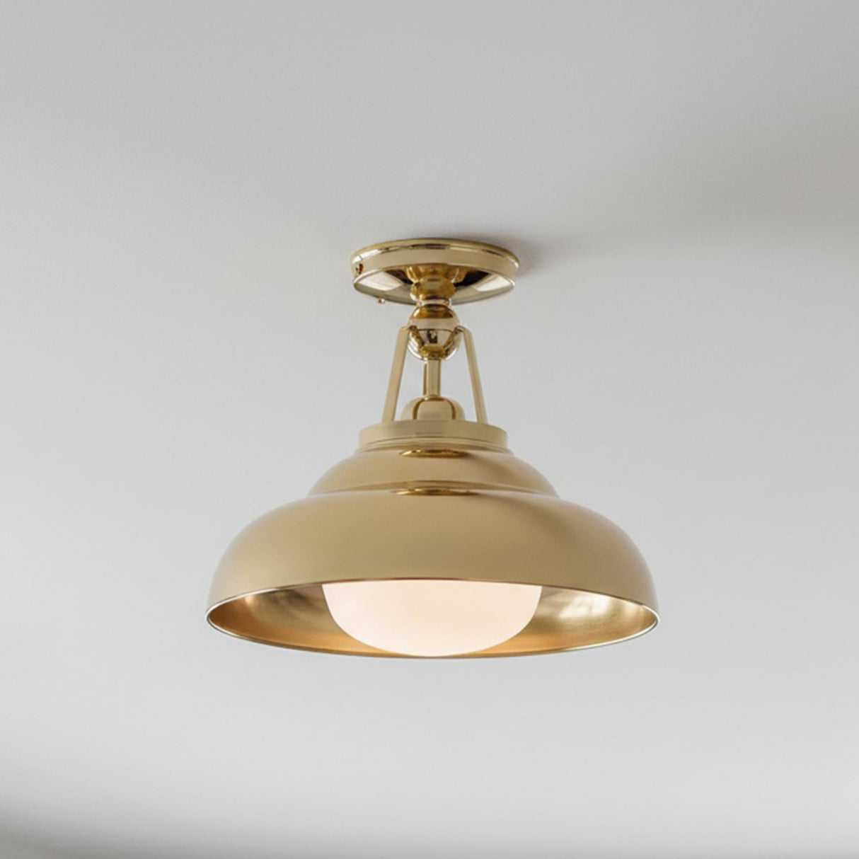 Neville Semi-Flush 12", Polished Brass