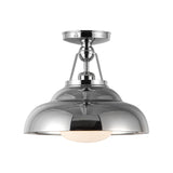 Neville Semi-Flush 12", Polished Nickel