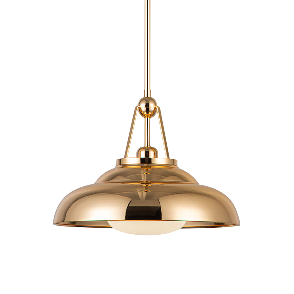 Neville Pendant 14", Polished Brass