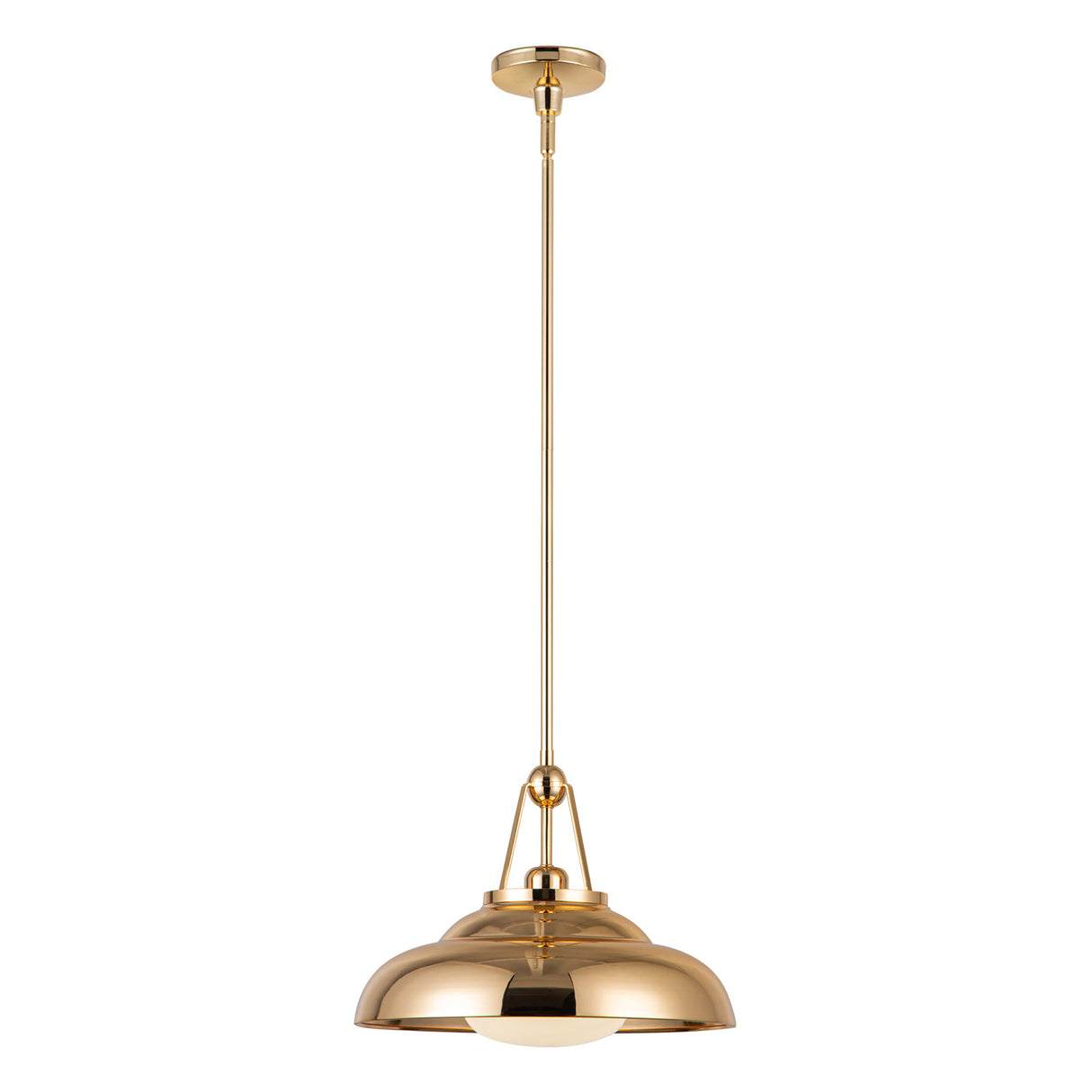 Neville Pendant 14", Polished Brass