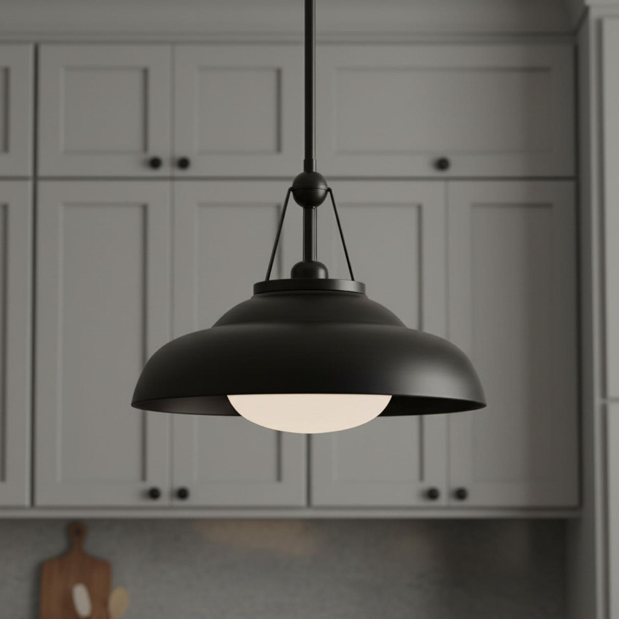 Neville Pendant 14, Urban Bronze for Modern Farmhouse home with Gray Shiplap
