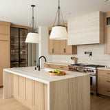 Adrian Pendant 18", Matte Black for Modern home with Natural Wood