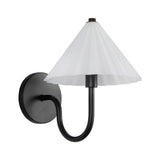 Reese Wall Sconce, Matte Black and Opal Glass