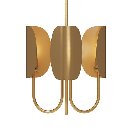 Nico 3 Light Chandelier 15", Antique Brass
